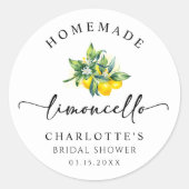 Citroen Waterverf Limoncello Ronde Sticker (Voorkant)