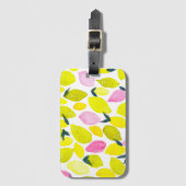 Citroen waterverf patroon bagagelabel (Voorkant (verticaal))