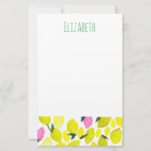 Citroen waterverf patroon briefpapier (Voorkant)