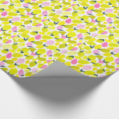 Citroen waterverf patroon cadeaupapier (Hoek)