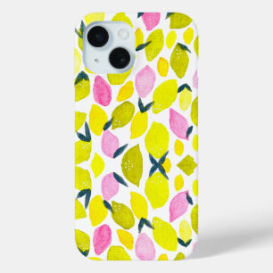 Citroen waterverf patroon iPhone 15 case