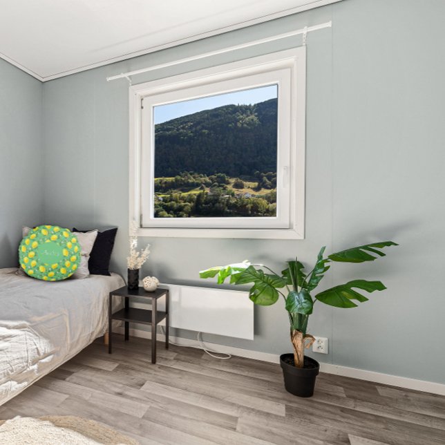 Citroen waterverf patroon eenvoudig rond kussen (Creator heeft geüpload)