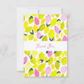 Citroen waterverf patroon notitiekaartje (Voorkant)