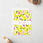 Citroen waterverf patroon notitiekaartje (Voorkant / Achterkant in situ)