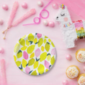 Citroen waterverf patroon papieren bordje (Feest)