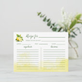 Citroen Waterverf Recept Platte Kaart (Staand voorkant)