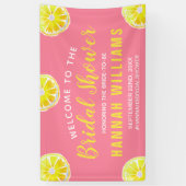 Citroen Waterverf Vrijgezellenfeest Welkom Roze Spandoek (Verticaal)