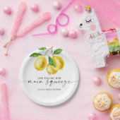 Citroen Waterverf Waterverf Vrijgezellenfeest Papieren Bordje (Feest)