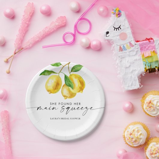 Citroen Waterverf Waterverf Vrijgezellenfeest Papieren Bordje (Feest)