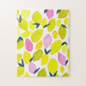 Citroen waterverfpatroon legpuzzel (Verticaal)