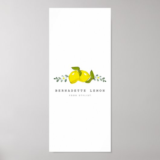 Citroen & Witte Bloem Simple Clean Poster (Voorkant)
