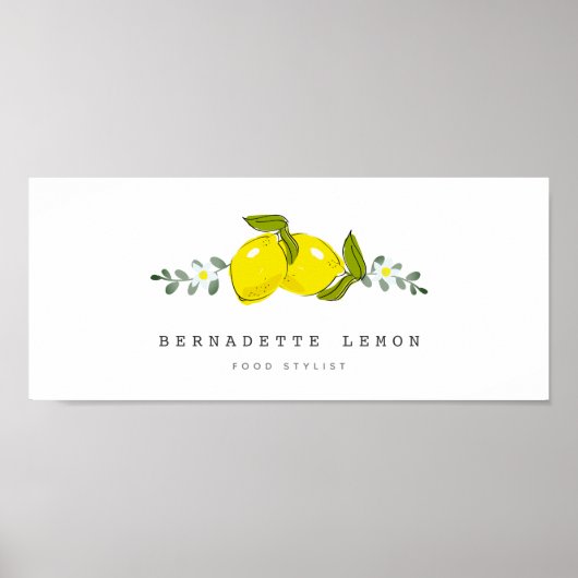 Citroen & Witte Bloem Simple Clean Poster (Voorkant)