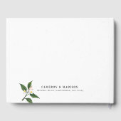 Citroen Witte Bloem Waterverf Bruiloft Gastenboek (Achterkant)