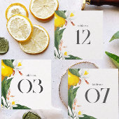 Citroen Witte Bloem Waterverf Trouwtafel No.