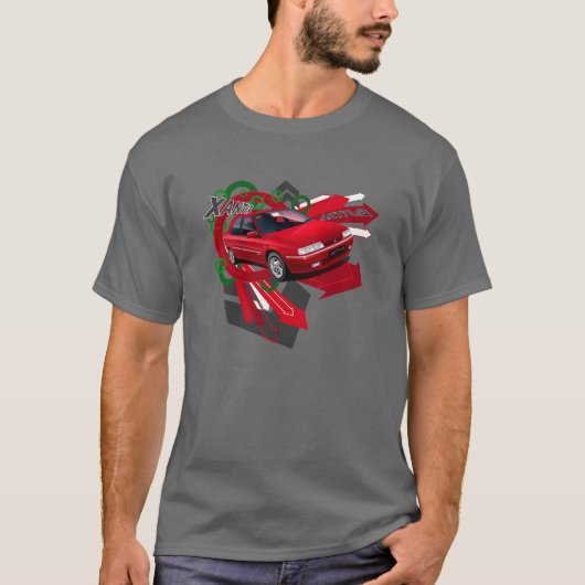 Citroen Xantia Activa geïllustreerd T-shirt (Voorkant)