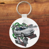 Citroen Xantia Activa Illustrated Key ring Sleutelhanger (Voorkant)