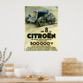 Citroen zet een afstandsrecord in 1933 Poster (Keuken)