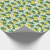 Citroen zigzag:  handgetekend patroon. cadeaupapier (Hoek)