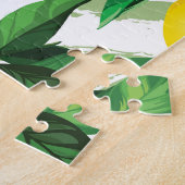 Citroen zigzag:  handgetekend patroon. legpuzzel (Zijkant)