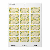 citroen zomer citrus bruiloft uitnodiging etiket (Full Sheet)