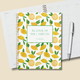 Citroen zomer citrusfruit patroon planner