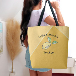 Citroen Zomer Geel Modern Schattige Kitschy Leuke  Tote Bag