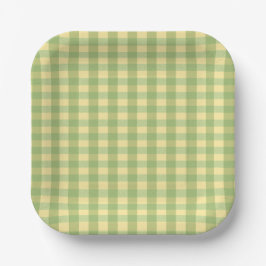 Citroen Zomer Gingham Schotlandse Ruit Papieren Bo Bordje