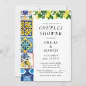 Citroen Zomer Italiaans Tegels Koppels Douche Kaart (Voorkant)