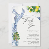 Citroen Zomer Italiaanse Bruidsdouche Boog Bedankkaart (Voorkant)