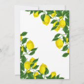 Citroen zomer moderne gele bruiloft kaart (Achterkant)