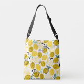 Citroen Zomer Ontwerp  Illustratie Crossbody Tas (Achterkant)