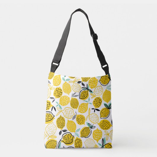 Citroen Zomer Ontwerp  Illustratie Crossbody Tas (Voorkant)