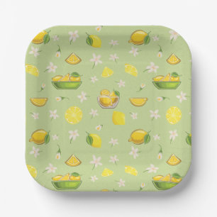 Citroen Zomer Patroon Papieren Bord
