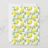 Citroen Zomer Tuin Verse Chique Botanische Bruilof Save The Date (Achterkant)