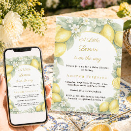 Citroen zomerse tuin Baby Shower Kaart