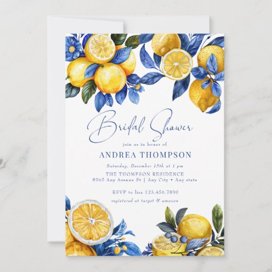 Citroen | zomerse Vrijgezellenfeest Kaart (Voorkant)