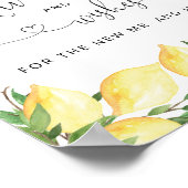 Citroenadvies voor de bruid en wensen poster (Hoek)