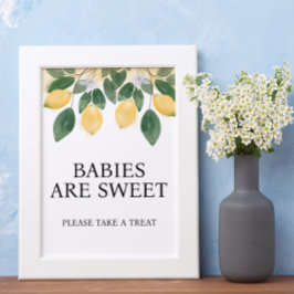 Citroenbaby's zijn Sweet Baby shower SIgn Poster
