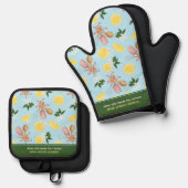 Citroenbakpatroon Ovenwant & Pannenlap Set (Voorkant / Achterkant)