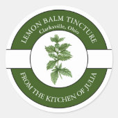 Citroenbalsem Tinctuur Label (Voorkant)