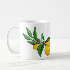 Citroenblad Aquarelontwerp | Verse Citrus Koffiemok