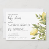 Citroenbladeren Baby shower aangepast 2 Kaart (Voorkant)