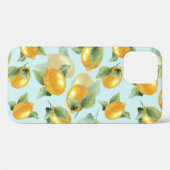 Citroenbladeren: Waterverf naadloze print Case-Mate iPhone Case (Achterkant (horizontaal))