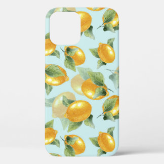 Citroenbladeren: Waterverf naadloze print Case-Mate iPhone Case