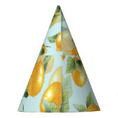 Citroenbladeren: Waterverf naadloze print Feesthoedjes (Achterkant)