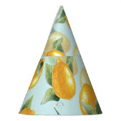 Citroenbladeren: Waterverf naadloze print Feesthoedjes (Links)