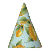 Citroenbladeren: Waterverf naadloze print Feesthoedjes (Rechts)