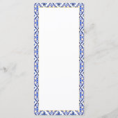 Citroenblauw Italiaans Tegels Vrijgezellenfeest br Menu (Achterkant)