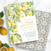 Citroenblauw Vrijgezellenfeest Kaart