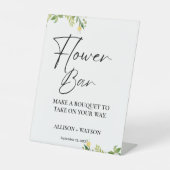 Citroenbloem bar bord bruidsshower bloem Bord Reclamebord Met Voetstuk (Voorkant)